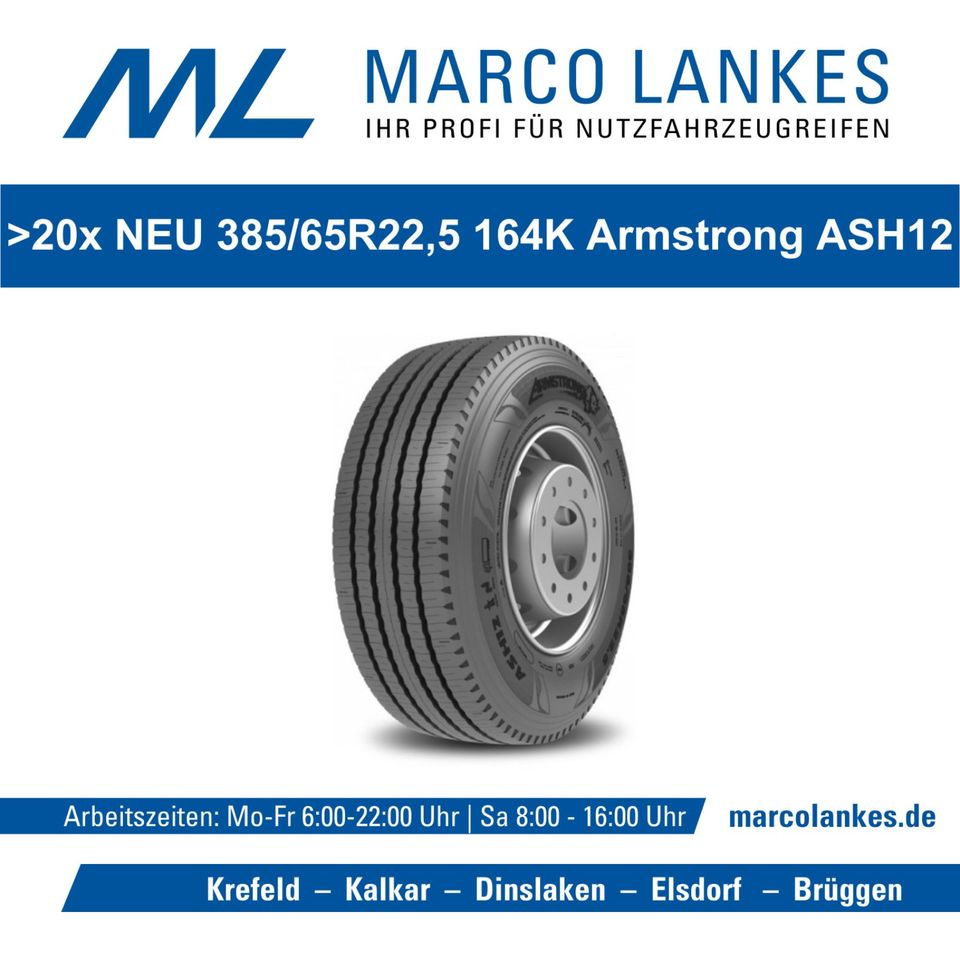 >20 NEUREIFEN 385/65R22,5 160K Armstrong ASH12 in Krefeld