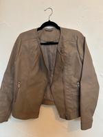 Lederjacke beige Gr. 40/M Lederimitat Kunstleder Bayern - Stegaurach Vorschau
