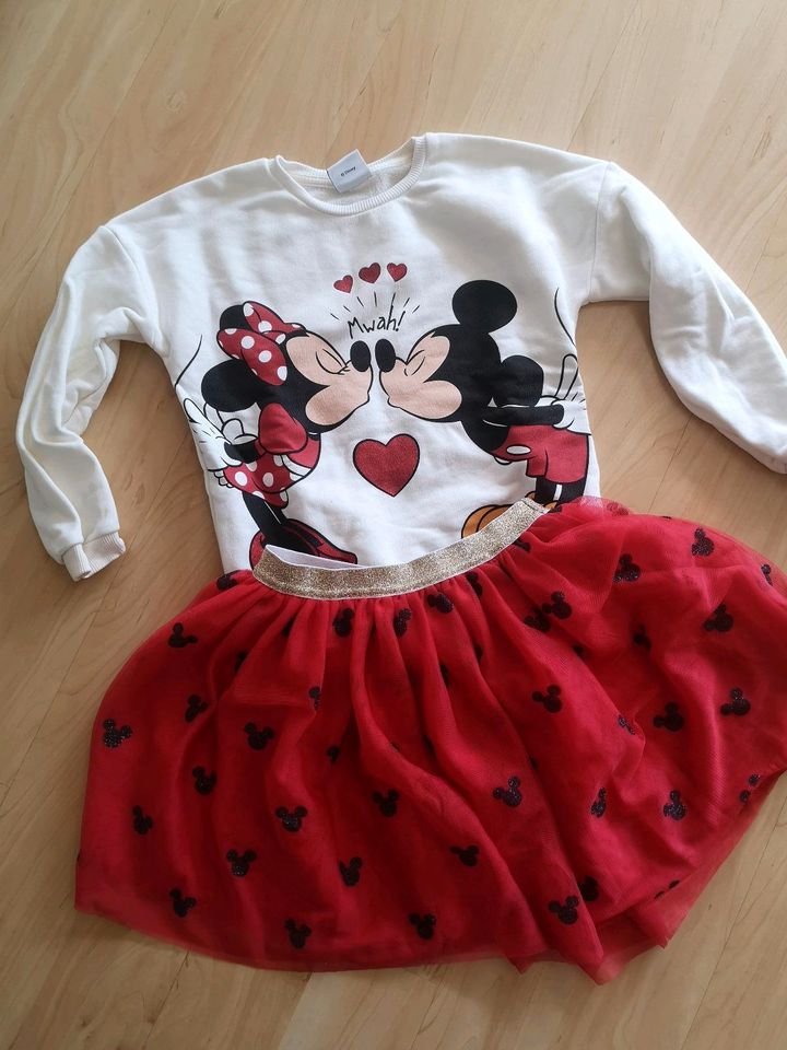 Disney Mickey Set Pullover und Rock 122 6-7 Jahre in Lauf a.d. Pegnitz