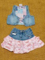 Süsse Jeans Set Rock und Weste H&M Gr. 110 rosa blau Sommer Baden-Württemberg - Kißlegg Vorschau