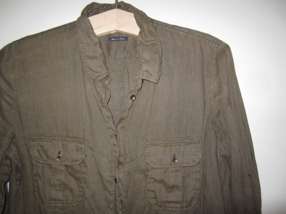 Marc O`Polo Long Bluse Tunika Hemd Leinen Gr.40/ 42 khaki in Hannover