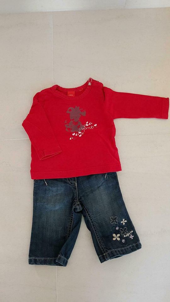 5tlgs Esprit Baby Set Gr 56 Winterjacke-Hose-Leggings-Shirt-Body in Pollenfeld