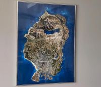 GTA V Poster Map Karte 60x80cm Düsseldorf - Unterbach Vorschau