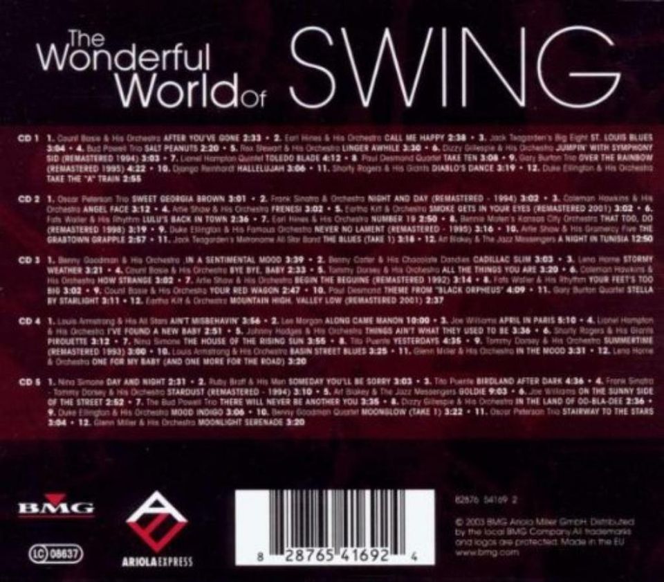 V/A - The Wonderful World Of Swing 5 CD  BOX   NEUWERTIG in Gau-Bischofsheim