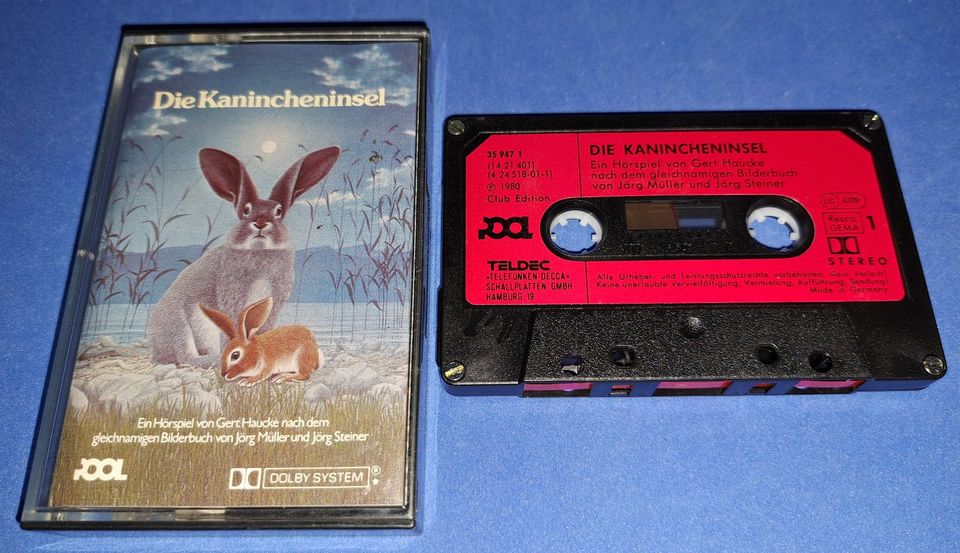 MC Hörspiel-Kassette Die Kanincheninsel (TELDEC/Marcato Club Ed.) in Lohne (Oldenburg)