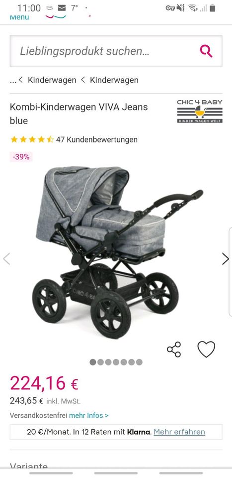 Kinderwagen Buggy Kombi Chic 4 Baby * Neuwertig * in Hamburg