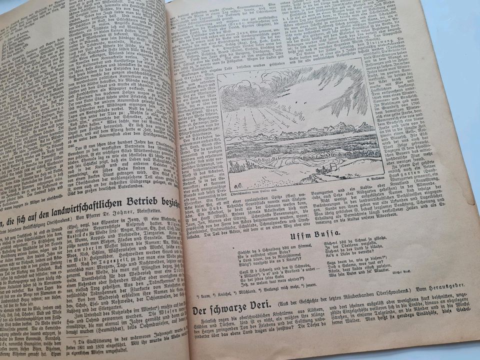 Unsere Heimat, Württembergische Heimatkunde antikes Heft 1922 in Neuhausen