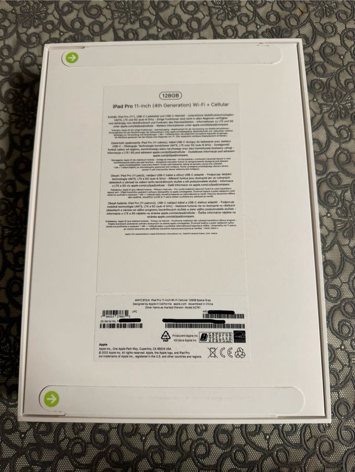 iPad Pro 11" (4. Gen) - 128 GB, Wi-Fi + Cellular, Neu & OVP in Frankfurt am Main