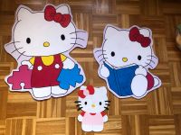 Hello Kitty, Laubsägearbeit, Holzbilder, Glitzer3Stck. Handarbeit Nordrhein-Westfalen - Lennestadt Vorschau