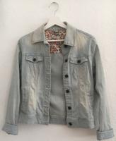 Jeansjacke hellblau weiß gestreift Nadelstreifen Sommerjacke Bayern - Neu Ulm Vorschau