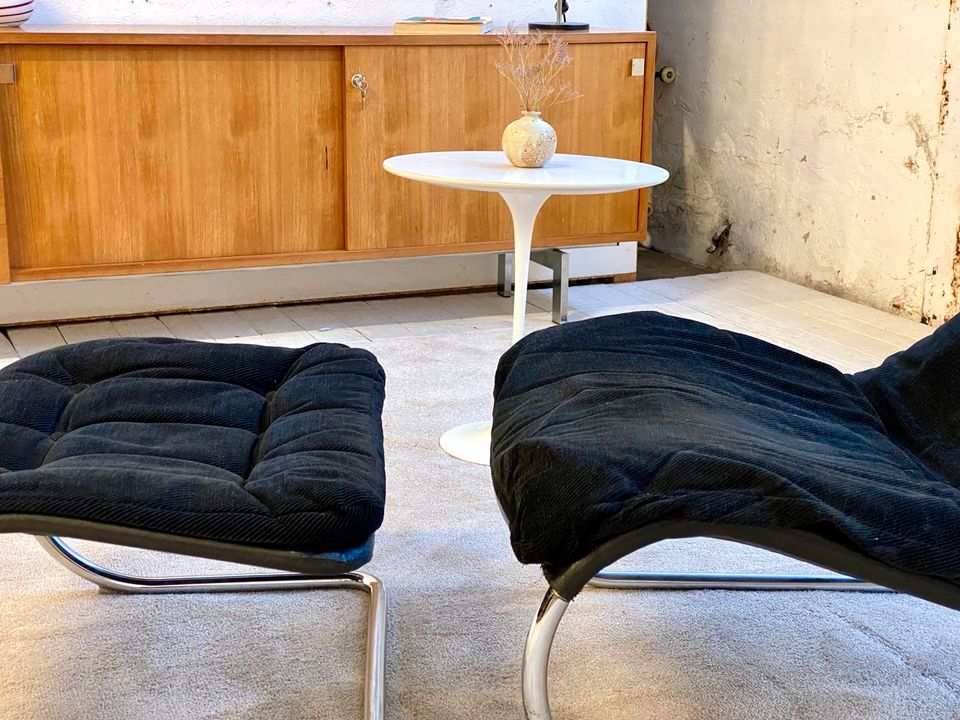 KNOLL | lounge chair stahlrohr relax sessel bauhaus design 1970 in Gießen