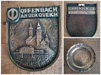 Antik Alt Messing Wappen Stadtwappen Offenbach Teller Bayern - Neufahrn in Niederbayern Vorschau