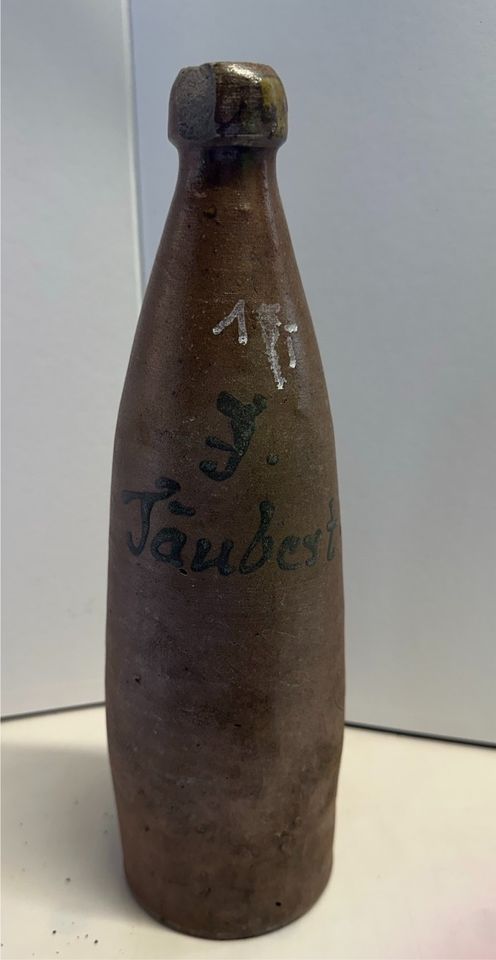 Tonflasche Flasche Tongefäß J. Taubert Alt Antik in Uebigau-Wahrenbrueck