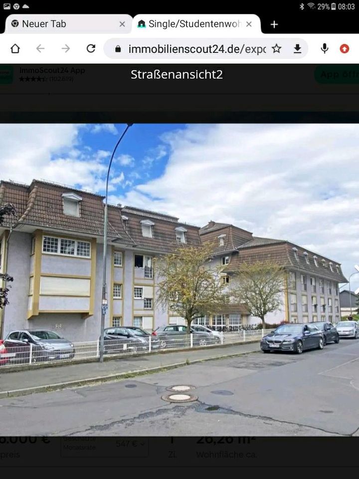 1-Zi-Wohnung in zentraler Lage, nahe Vet.- u. Uniklinik in Gießen in Gießen