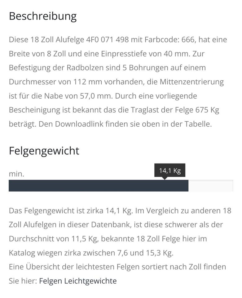 Audi Original 18zoll Alufelgen mit Bereifung in Herten