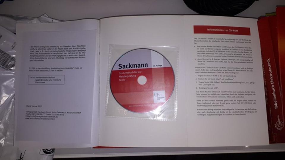 Sackmann -das Lehrbuch für die Meisterprüfung  Teil IV -Neuwertig in Berlin