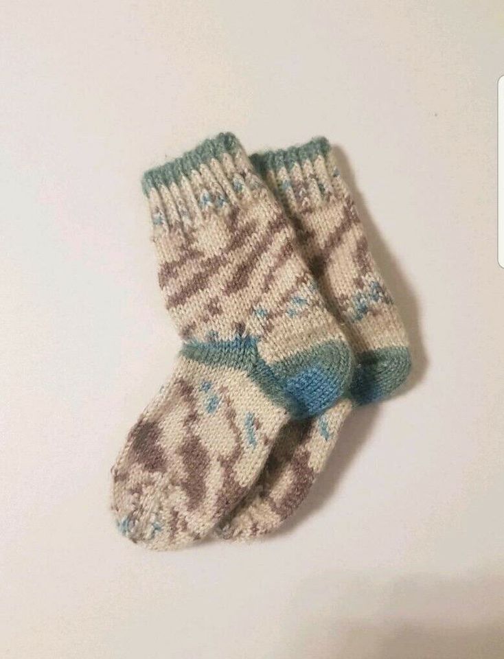 Wollsocken handgestrickt gr.19 NEU in Eching (Niederbay)