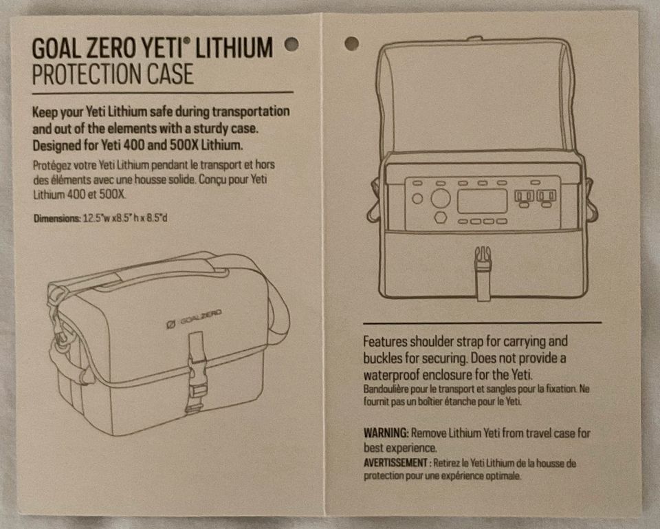 Goal Zero YETI 500 X komplett mit Tasche und KFZ-Ladegerät in Fürth