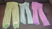 3 dünne Hosen Gr. 98 Leggings grün blau rosa Stoffhosen Thüringen - Erfurt Vorschau