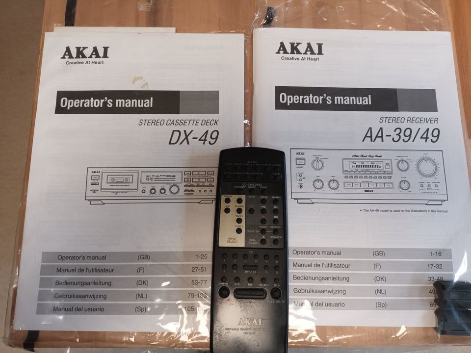 AKAI HighEnd StereoAnlage HiFi CD-Player Receiver Boxen FB TapeD in Porta Westfalica