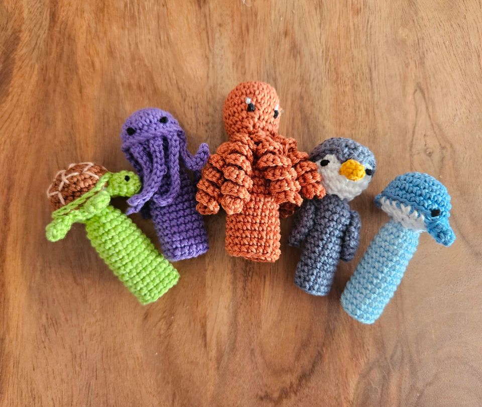 Gehäkelte Fingerpuppen mit Tiermotiven handmade (Preis pro Stück) in Priesendorf