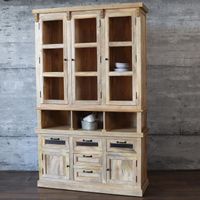 Vitrine Landhaus Vintage LAON Geschirrschrank massiv 135 cm Baden-Württemberg - Weingarten Vorschau