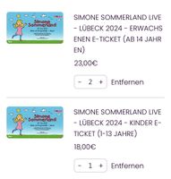 Simone Sommerland Konzertkarten Lübeck (2 Erwachsene, 1 Kind) Eimsbüttel - Hamburg Schnelsen Vorschau