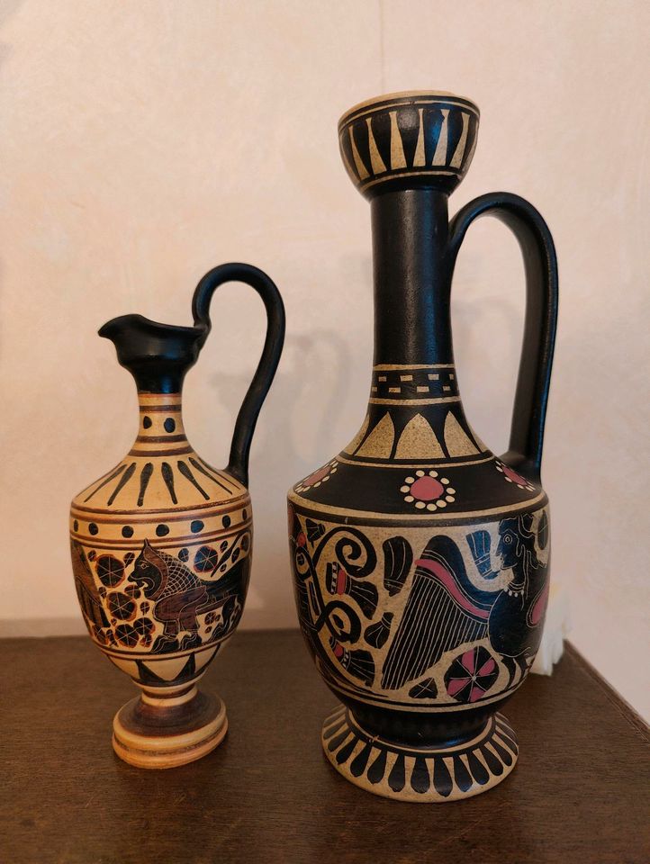 Zwei kleine Vasen aus Griechenland Deko 1970er in Hauptstuhl