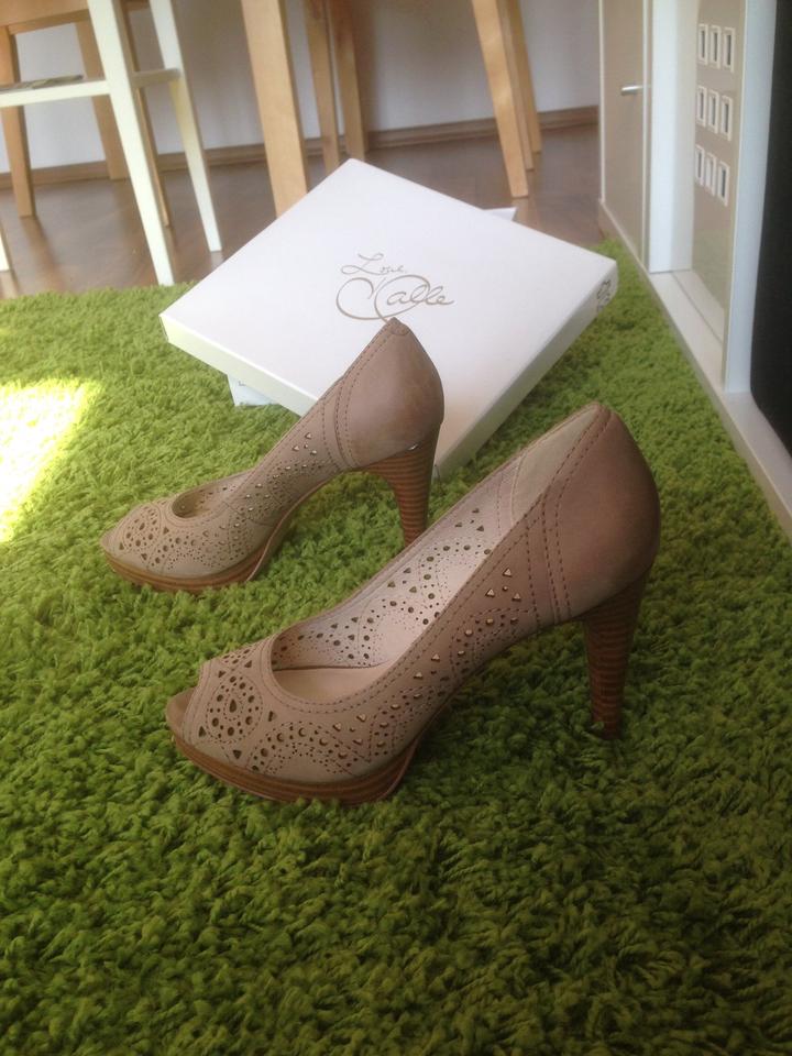 Halle Berry Pumps High Heels echt Leder beige Gr. 36 in Regensburg