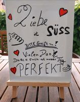 Schild mit Staffelei Leinwand für Candy bar Hochzeit Niedersachsen - Northeim Vorschau