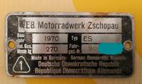Mz es typenschild ddr Sachsen - Hohnstein Vorschau
