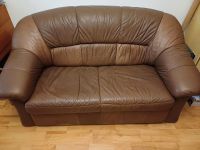 2-Sitzer - Schlaf Couch Sofa Leder braun - HENNEF Nordrhein-Westfalen - Sankt Augustin Vorschau