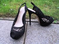 Zara Mesh Plateau Slingback peeptoes Sandaletten/Pumps Gr.37 Bayern - Gersthofen Vorschau