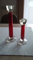 2er Set Kerzenhalter rot aus Glas 10 Euro Niedersachsen - Hambergen Vorschau