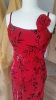 Langes Kleid von Hennes Ausbrenner Stoff rot Florales Muster Bayern - Buchloe Vorschau