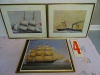 3 alte Schiffsbilder Maritim Segelschiffe Messingrahmen 30 & 24 Schleswig-Holstein - Ellerau  Vorschau