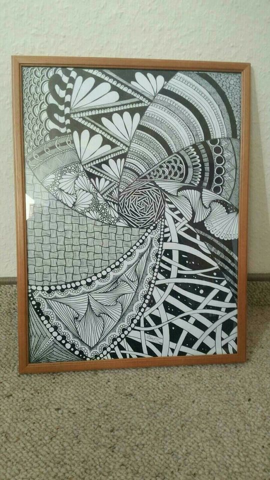 Handgemaltes Bild, Zentangle, DIN A3, Unikat in Dortmund