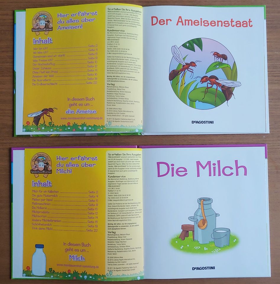 De Agostini-Kinderbücher-Die Milch & Der Ameisenstaat - Nr78+Nr39 in Pirmasens