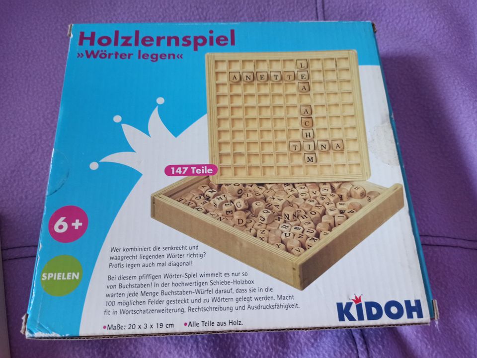 Holz Lernspiel - Wörter legen, gebraucht in Bad Schönborn