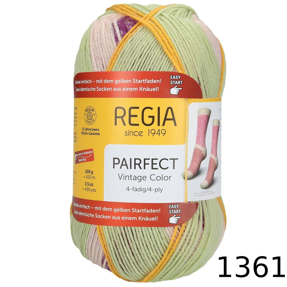 74,50 €/1 kg Regia Pairfect VINTAGE MOODS COLOR Sockenwolle Wolle in Silberstedt