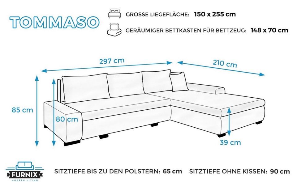 Neue Couch der Marke Tomasso in Mülheim (Ruhr)