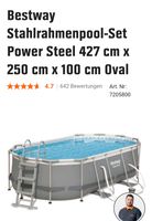 Bestway Pool 427x250x100cm + Sandfilteranlage Intex Schleswig-Holstein - Ascheberg Vorschau