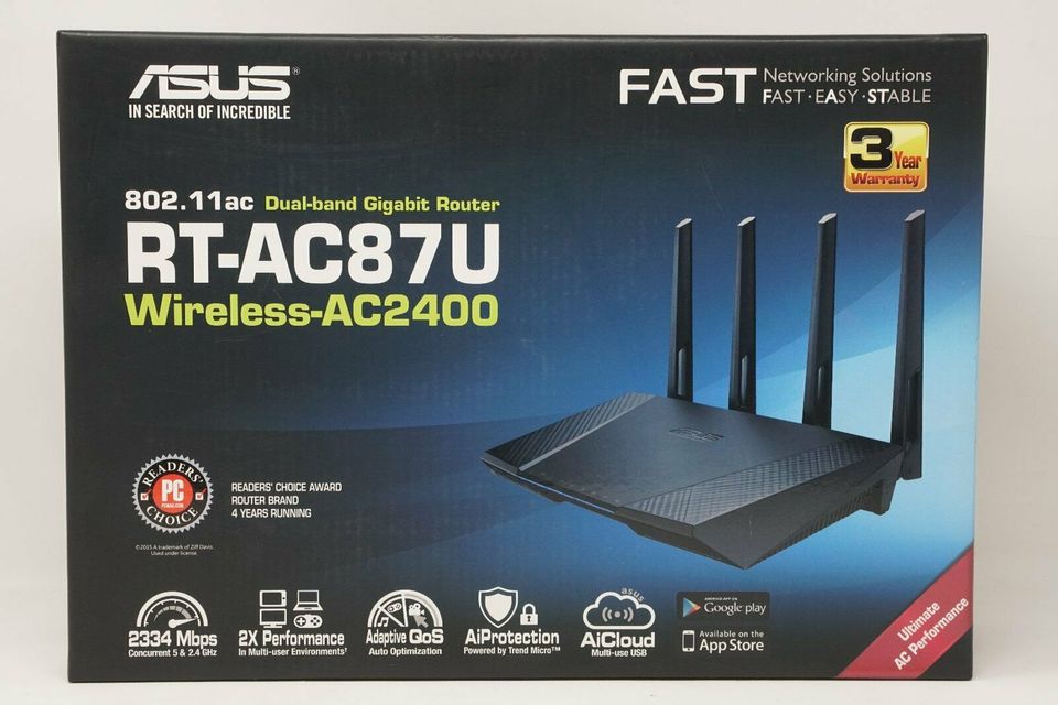 ASUS RT-AC87U Router - hohe Reichweite - Gaming - AC2400 in Hof (Saale)