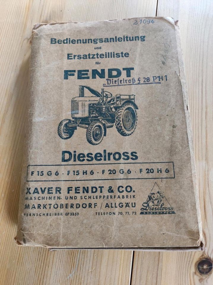 Anleitungen Fendt Dieselross F 28 P in Hannover