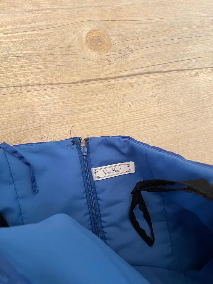 Cocktailkleid vintage royalblau mit Plisseefalten Veramont in München