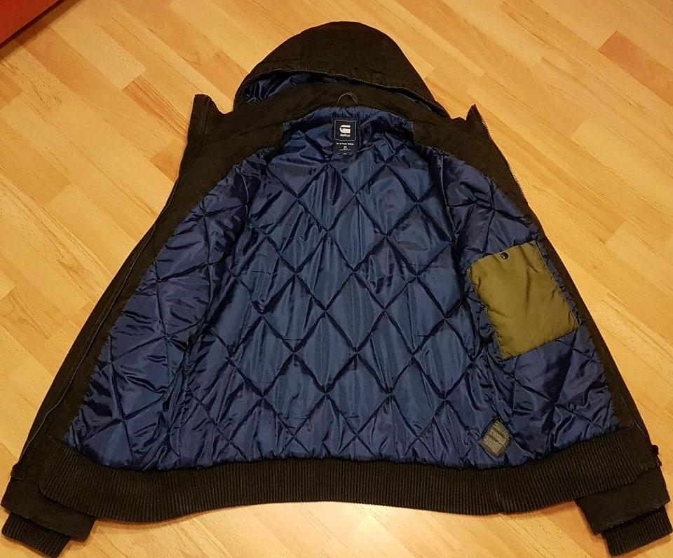 G-Star Winterjacke , Jacke , Ontario Hooded Bomber , schwarz , XL in Paulinenaue