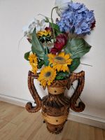 Antike Vase Vintage Echt Holz mit Kunstblumen Handarbeit Rarität Eimsbüttel - Hamburg Niendorf Vorschau