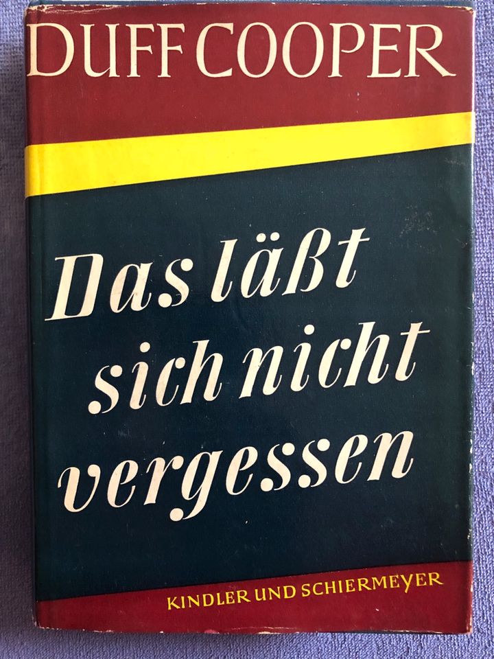 Duff Cooper Das läßt sich nicht vergessen in Berlin