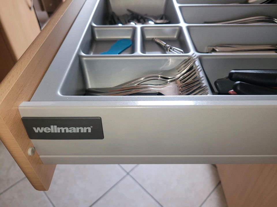 große Einbauküche Wellmann mit Neff Geschirrspülmaschine Buche in Sulzbach (Saar)