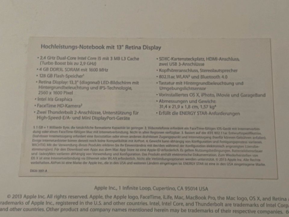 MacBook Pro 13 Zoll 2013 als Desktop-Ersatz (defekter Bildschirm) in Köln